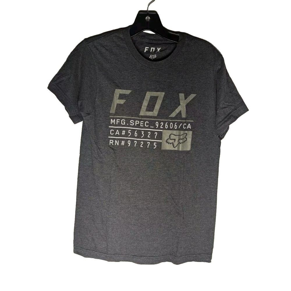 Fox Racing‎ Shield Short Sleeve T-Shirt Gray Men's Small Motorcycle Motocross